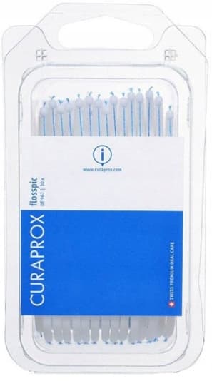 Curaprox DF 967 tandpetare med tandtråd 30 stycken