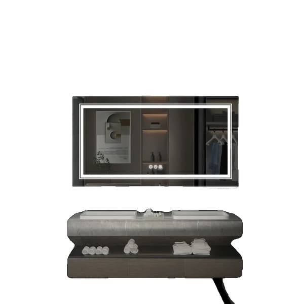 LED Badeværelsesspejl, Vandtæt, Fuldlængde, 105x50cm (42x20tommer) 120x60cm (48x24inch)