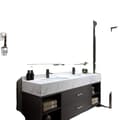 Miniatyrbild 1 av 2: LED Badrumsspegel med Anti-Beslag, Dimbara Lampor, Smart Touch, 48"x24",Silver