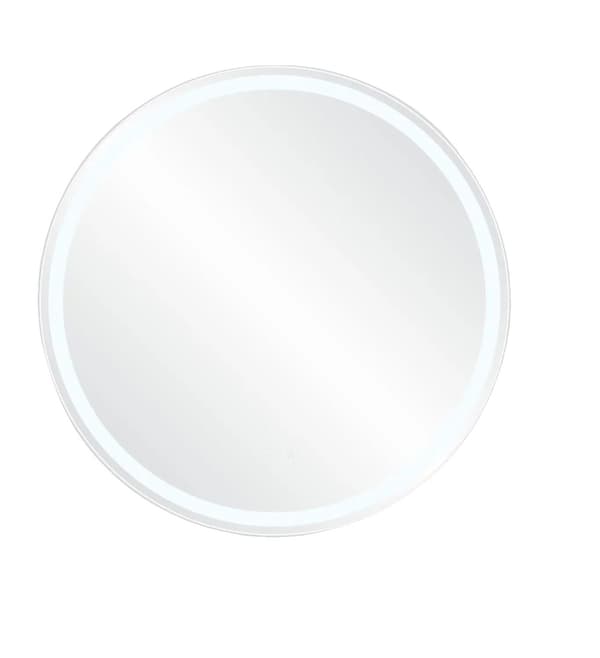 LED Badeværelsesspejl, Anti-Dug med Tidsvisning, Dæmpbar Baggrundsbelysning 3000K-6000K,Tly Firkant 70x50cm
