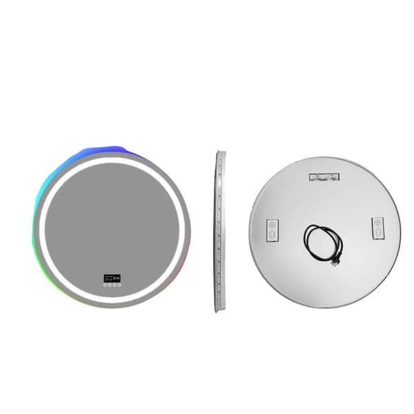 LED-kylpyhuonepeili, kosketusanturi-ohjaus, RGB-taustavalovaihtoehdot,Kierros Round