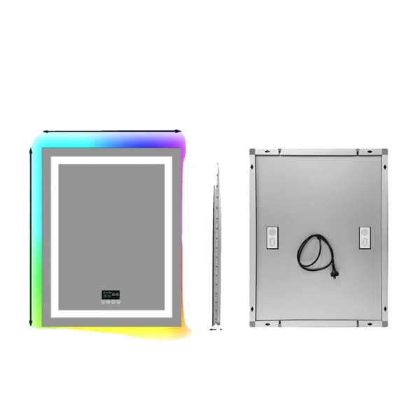 LED-kylpyhuonepeili, kosketusanturi-ohjaus, RGB-taustavalovaihtoehdot,Kierros
