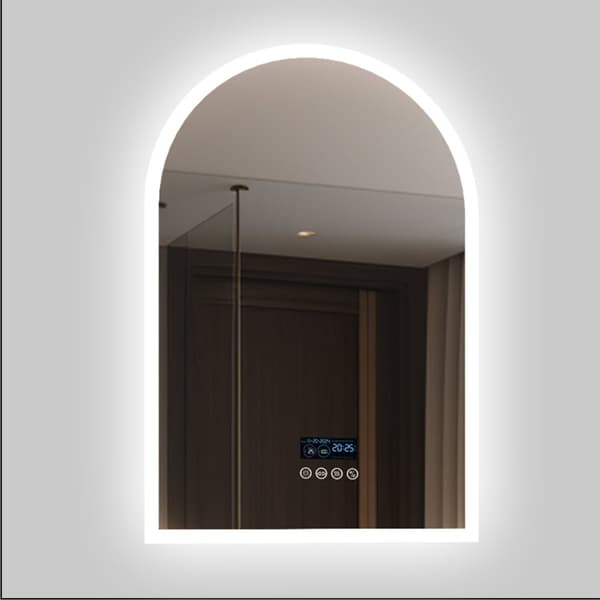 LED Badrumsspegel, Dimbar Belysning, Antimoln Funktion, Smart Tidsvisning