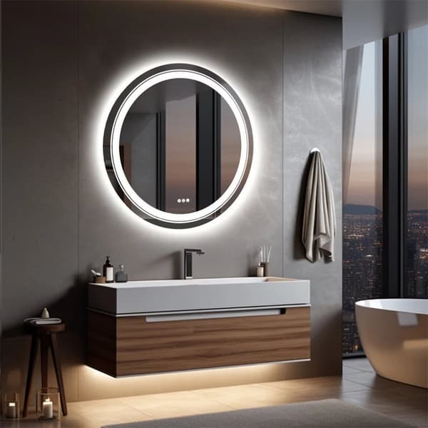 LED Badeværelsesspejl, Smart Touch Skærm, Antifog Funktion,60cm(24 tommer)