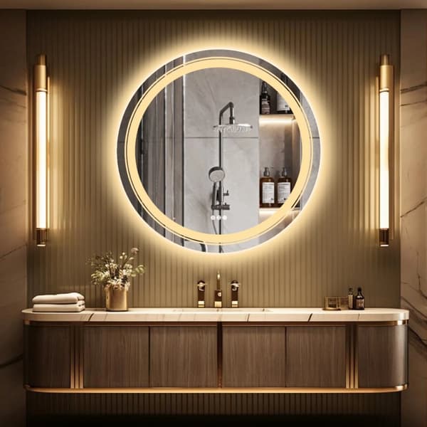 LED-Oplyst Badeværelsesspejl, Moderne Design, Berøringssensor Kontrol,36 tommer