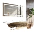 Miniatyrbild 1 av 2: Badrumsspegel, LED-sminkbord, Dimbar, Anti-imma,42x20 tum