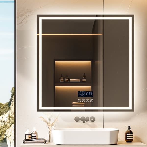 LED Badrumsspegel, Bluetooth-högtalare, Anti-dimma-funktion, 3 Färgtemperaturer