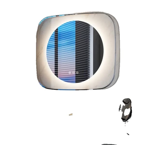 LED Badrumsspegel, Bakgrundsbelyst, Dimfri Funktion,Aluminium, 80x70cm(32x28 tum)