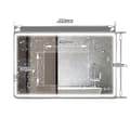 Miniatyrbild 1 av 2: Väggmonterad LED-antimolnbadrumsspegel, justerbar färgtemperatur, touch-switch,220V