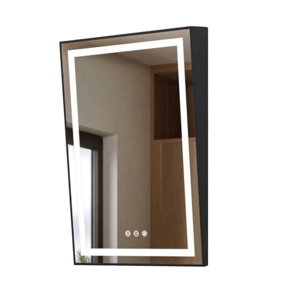 Lyst Badeværelses Tilt Spejl, Hukommelsesfunktion, Afdugningsfunktion,60x90 cm (24x36inch)