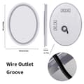 Miniatyrbild 2 av 2: Oval LED-badrumsspegel, touchsensor, anti-dim-funktion,60x80 cm 23,6x31,5 tum