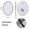 Miniatyrbild 2 av 2: Oval LED-badrumsspegel, touchsensor, anti-dim-funktion,70x50cm 27.56x19.7tum
