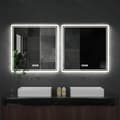 Miniatyrbild 2 av 2: LED-belyst badrumsspegel, touchsensor, justerbar ljusstyrka,70 cm (28 tum)