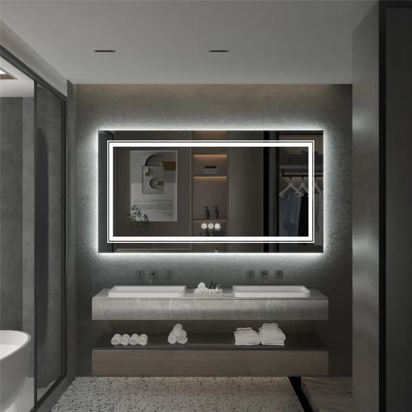 LED Badrumsspegel, Vattentät, Helspegel,120x80cm (48x32tum)