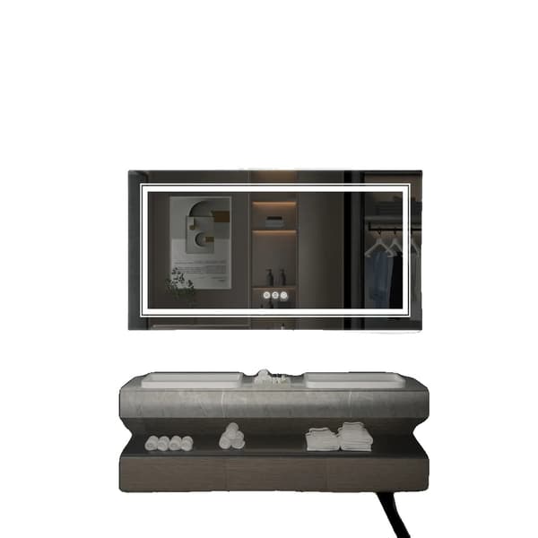 LED Badrumsspegel, Vattentät, Helspegel,120x80cm (48x32tum)