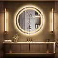 Miniatyrbild 2 av 2: LED-belyst badrumsspegel, modern design, touchsensor-kontroll,36 tum