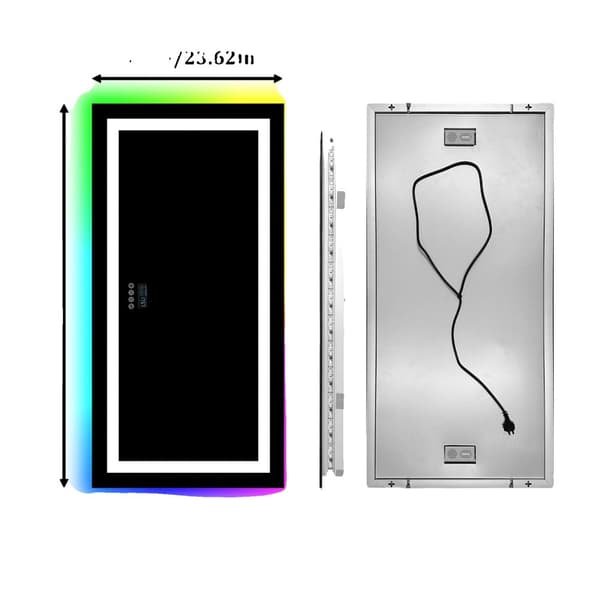 LED Badrumsspegel, Anti-Dim Funktion, Framsidesbelyst Design,120x60cm