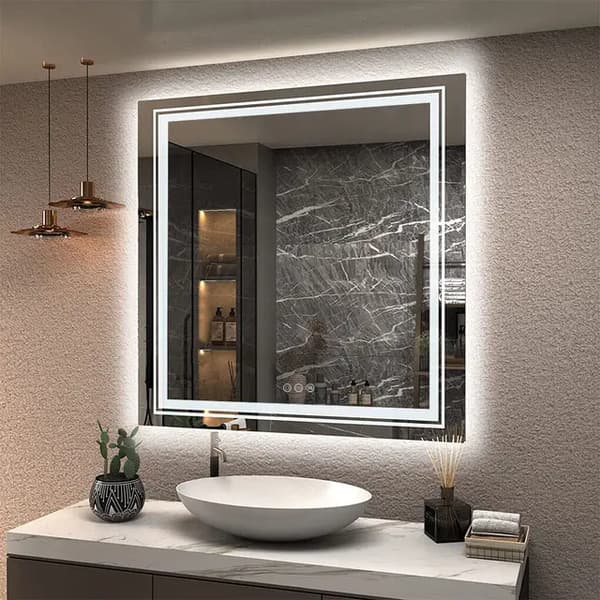LED Badrumsspegel, Dimbara Lampor, Avfogningsspegel, 90cm (36 tum)