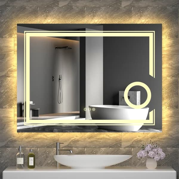 Smart Badrumsspegel, LED-belysning, Anti-imma, 700cm x 900cm