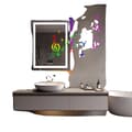 Miniatyrbild 1 av 2: RGB Badrumsspegel, Justerbar Belysning, Inbyggd Bluetooth-högtalare,36x28 tum