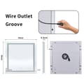 Miniatyrbillede 2 af 2: Smart LED Badeværelsesspejl, Anti-Dug, Berøringsfølsom, 6100LM, 35,4x35,4 tommer,35,4x35,4 tommer