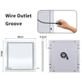Miniatyrbillede 2 af 2: Smart LED Badeværelsesspejl, Anti-Dug, Berøringsfølsom, 6100LM, 35,4x35,4 tommer,31,5x31,5 tommer