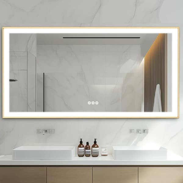LED Badrumsspegel, Justerbar Belysning, Beröringssensor Kontroll,55x28 tum