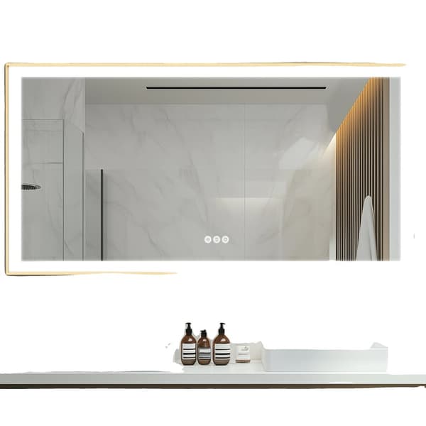 LED Badrumsspegel, Justerbar Belysning, Beröringssensor Kontroll,55x28 tum