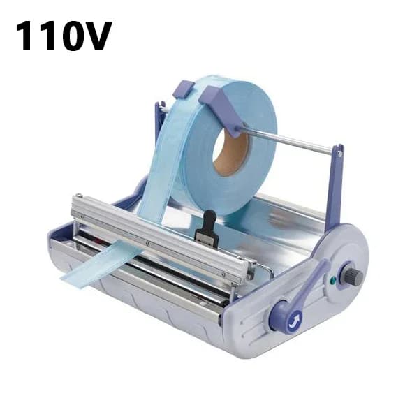 Automatisk tandläkarförseglingsmaskin, justerbar temperaturkontroll, maximal förseglingsbredd 250 mm,110V med fäste