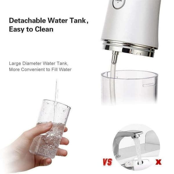 Dental Water Flosser Professionell oral irrigator Portable Floss Cleaner Friskare Tänder Vitare Rengöringsmedel