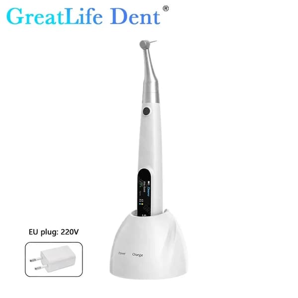 Endodontinen hoitolaitteisto, langaton endomootori, värikäs OLED-näyttö,220V EU Plug