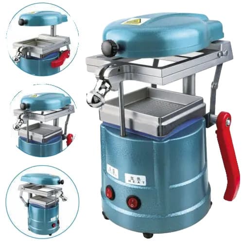 Tandläkarens vakuumformningsmaskin, 800W kraftfull motor, symmetrisk värmesystem, användarvänlig design