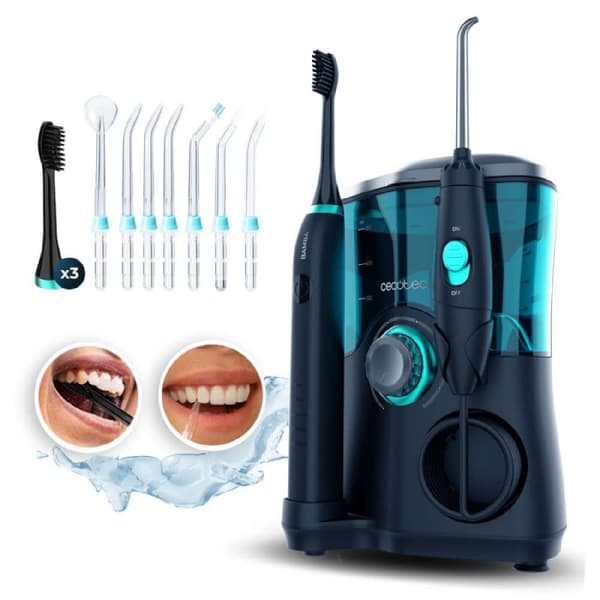 Cecotec Water flosser: 600 ml capacity, 10 pressure levels, 7 nozzles, and electric 5-mode toothbrush
