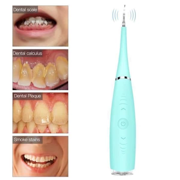 Dental scaler Electric Tooth Cleaner Ultrasonic Cleaner Portable Tandvård Grön Blå