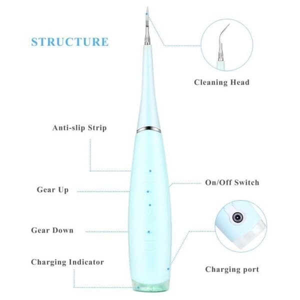 COCO Electric Dental Plaque Scaler Tandvård - Blå