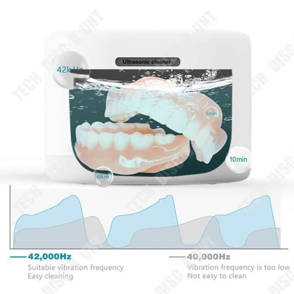 TD® Ultraviolett UV-protesrengöring hängslen Ultrasonic Cleaner Mini Portable Ultrasonic Cleaner för tandproteser