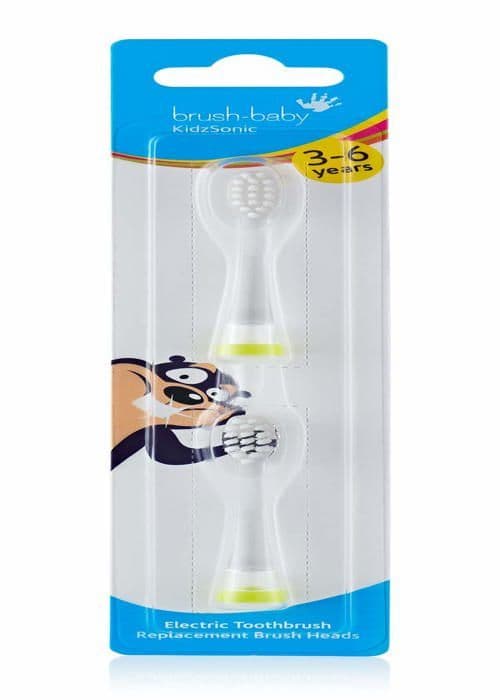 Rengöringsmedel för tandvårdsapparat Brush-baby Babyborste för KidzSonic sonisk tandborste, 2 st.