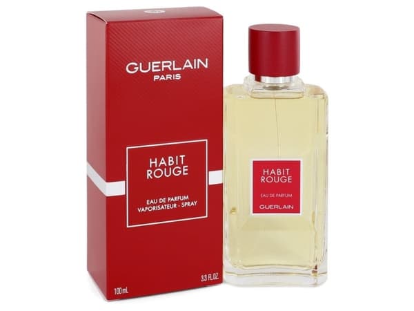 Guerlain Habit Rouge, Menn, 100 ml, Jasmine, Neroli parfyme fem, Lær, Patchouli, Vanilje, Spray