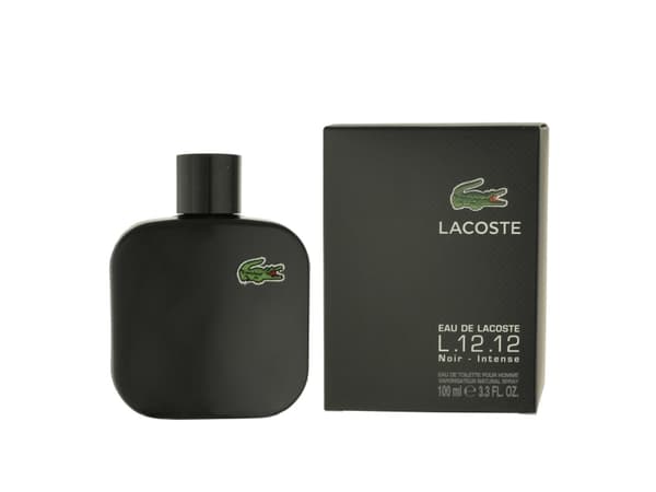 Lacoste L.12.12 Noir, Män, 100 ml, Engångsflaska, Vattenmelon, Basilika, Lavendel, Verbena, Kakao, Kashmir, Kumarin, Patchouli