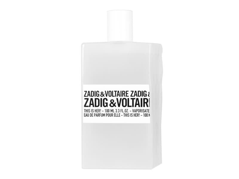 Zadig & Voltaire This Is Her!, Kvinna, 100 ml, Ej påfyllningsbar flaska, Jasmin, Rosépeppar, Chestnut, Vanilj, Kaschmirträ, Sandelträ