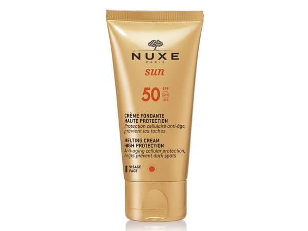NUXE Sun Melting Face Cream SPF 50, Sunscreen cream, Ansikt, 50 ml, Rør, Anti-mørke flekker, Fuktighets krem, Nærende, Beskyttelse, Alle hudtyper