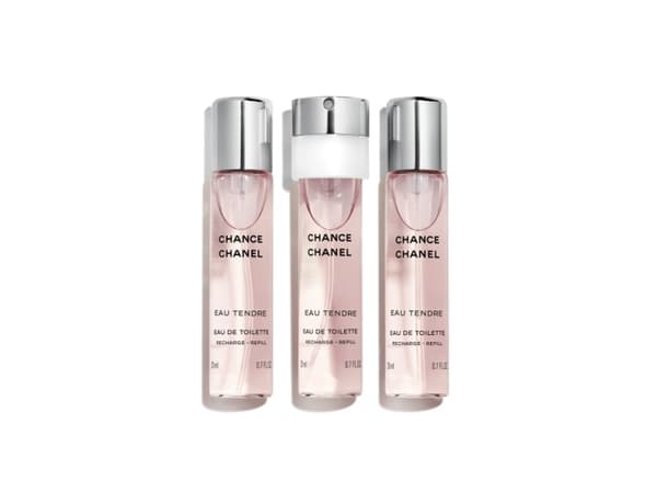 Chanel Chance Eau Tendre Giftset - Dame - 60 ml (3x Edt Spray Refill 20Ml - Twist and Spray)