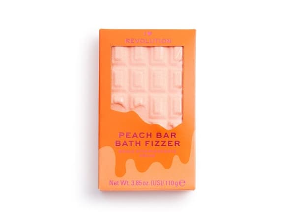 Makeup Revolution Kula do kąpieli I Heart Revolution Chocolate Bar Bath Fizzer Peach 110g