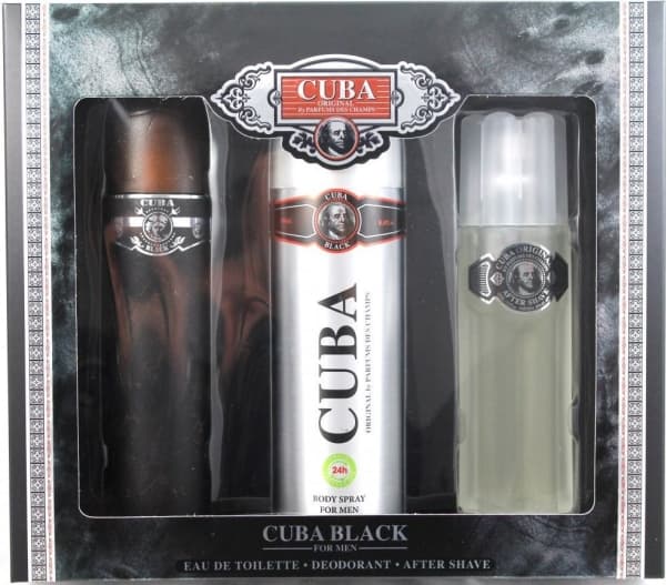 Paket Cuba Black EDT 100ml + AS 100ml + DSP 200ml