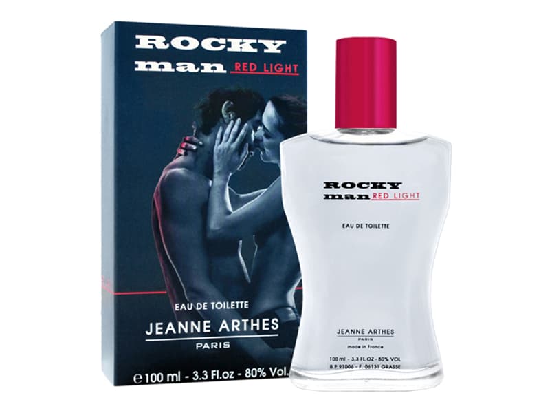 Jeanne Arthes Rocky Man Red Light 100ml, Män, 100 ml, Ej påfyllningsbar flaska, Äpple, Bergamott, lavendel, Melon, Honeydew melon, Cedarwood, Calamus