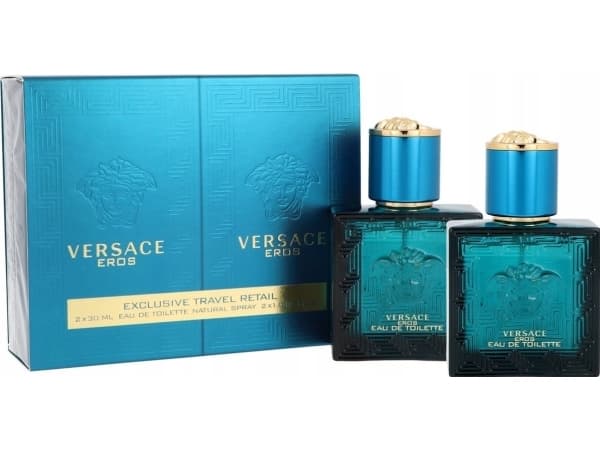 Versace Eros Pour Homme Duo Sett 2x Eau De Toilette Spray 30 Ml