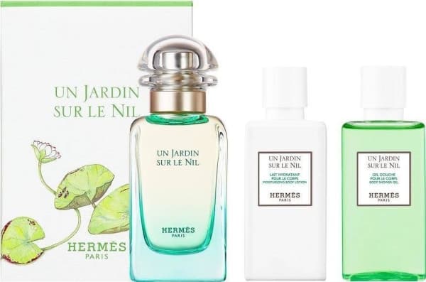 Hermes Un Jardin Sur Le Nil - Giftset - 130 ml (EDT: 50ml / Body Lotion: 40ml / Body Shower: 40ml)