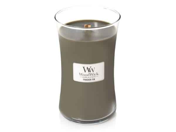 WoodWick Frasier Fir, Rund, Oliven, Rav, Sedertre, Musc Parfyme , menn, Bleiktjafs, 1 stykker