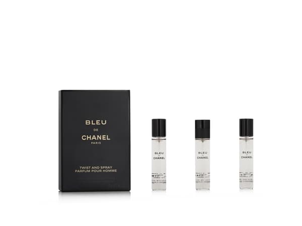 Chanel Bleu De Chanel Pour Homme Giftset - Mand - 60 ml (3x Edt Spray Refill 20ml - Twist and Spray - Travel Sprays)
