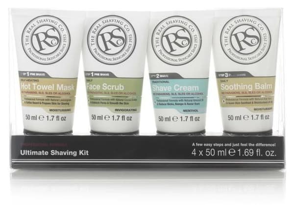 The Real Shaving Co. Ultimate Shaving Kit 4 x 50ml